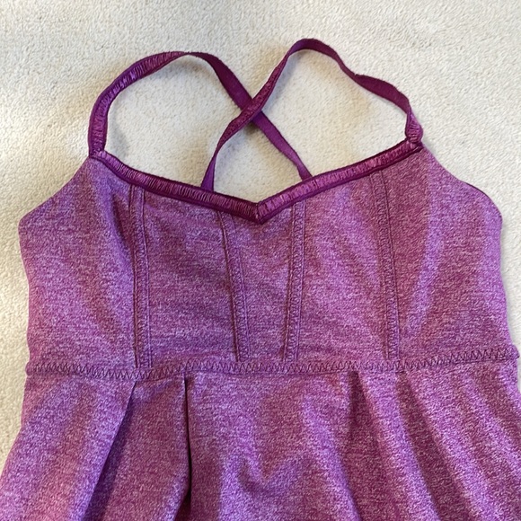 lululemon Bulerias Tank size 6 with Drawstring Waistband heathered dewberry - Picture 5 of 7